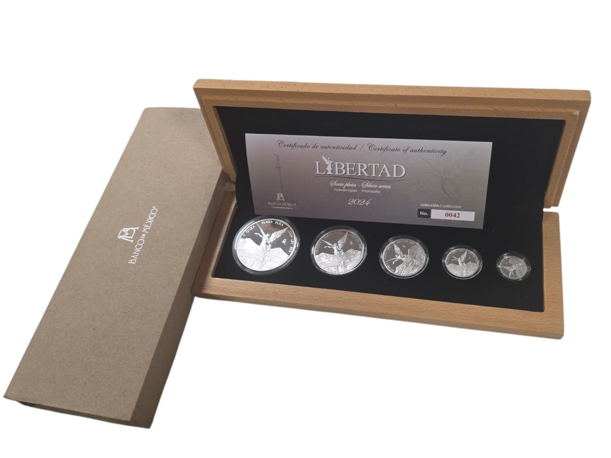 2024 Mexico 5-Coin Libertad Silver Proof Set (1.90 oz Total