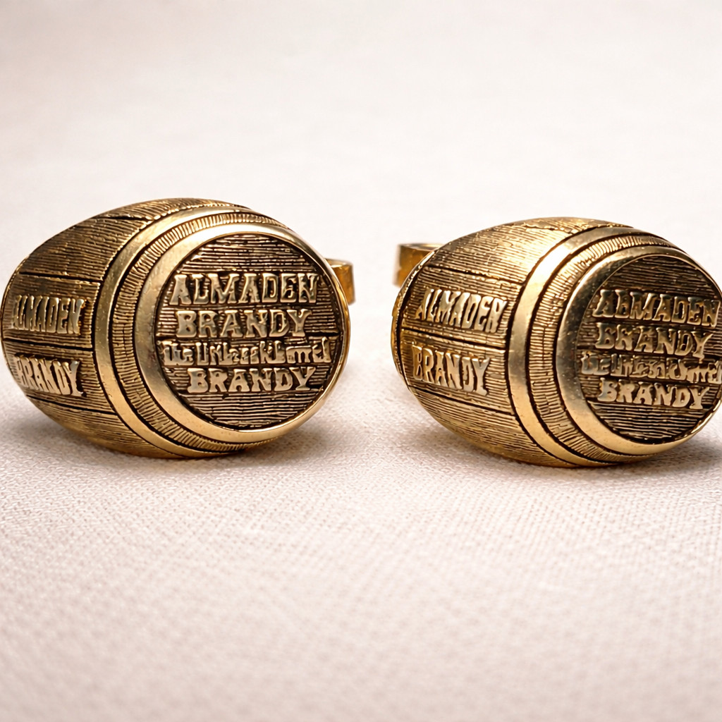 “ALMADEN BRANDY – the finest  brandy” 3D cufflinks View 2