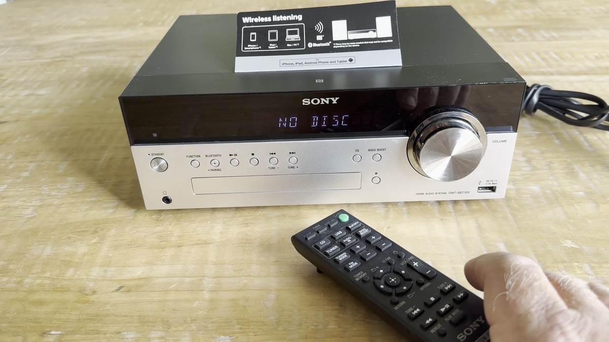 Sony CMT-SBT100 Bluetooth CD Receiver Stereo System w/ Remote