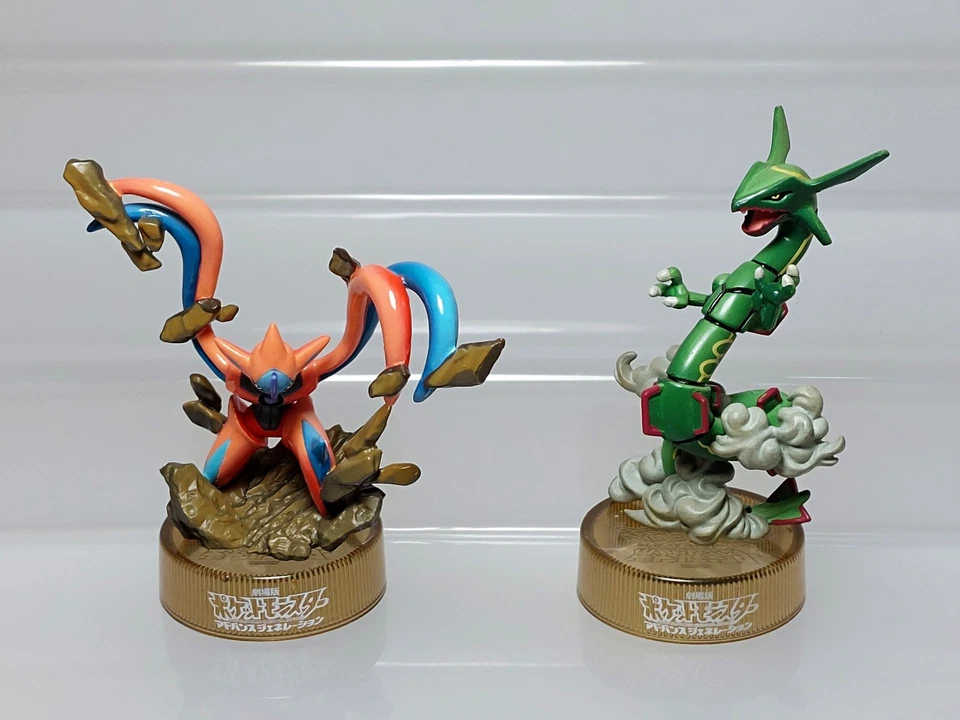 Deoxys Rayquaza Pokemon Figure Museum Bottle Cap Set Kaiyodo Japan U09 2.7-2.8in
