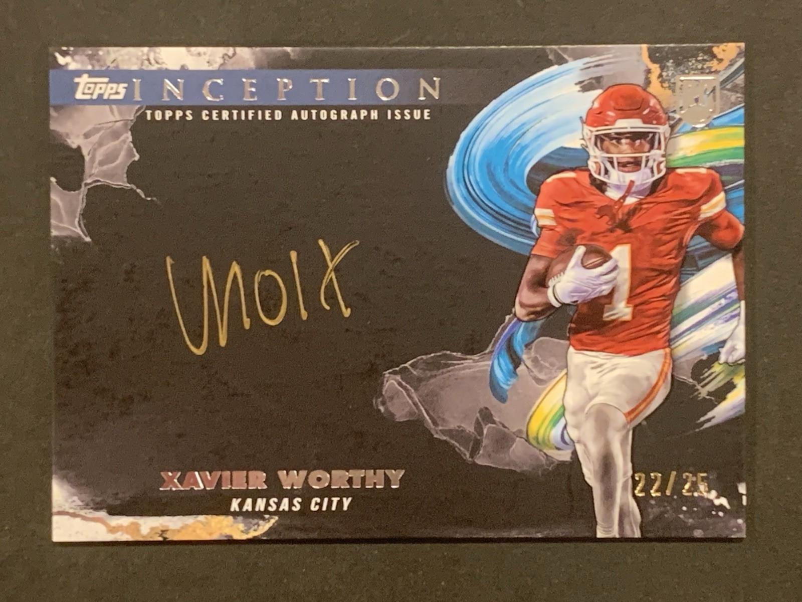 Xavier Worthy 2024 Topps Inception RC Silver Signings GOLD Signature 22/25