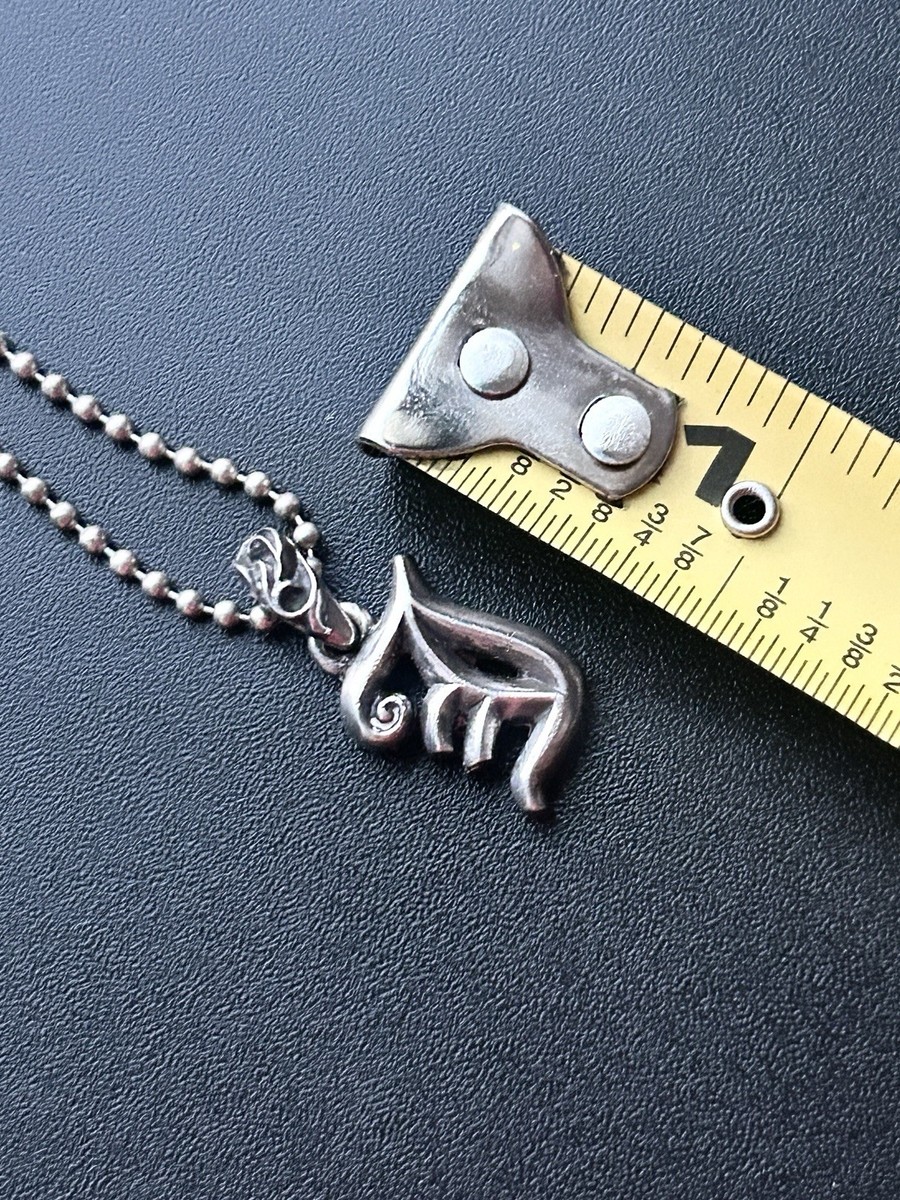 CHROME HEARTS Alphabet Initial J Stack Charm Silver Pendant CHROME HEARTS Alphabet Initial J Stack Charm Silver Pendant