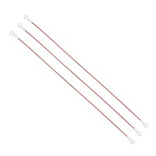 5mm x 80cm Lanyard Cable, 3 PCS Stainless Steel Eyelets Ended Wire Rope Red