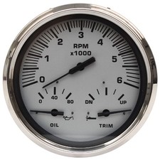 Faria Boat Multifunction Gauge GTC037D | Tach Oil Trim 4 1/4 Inch