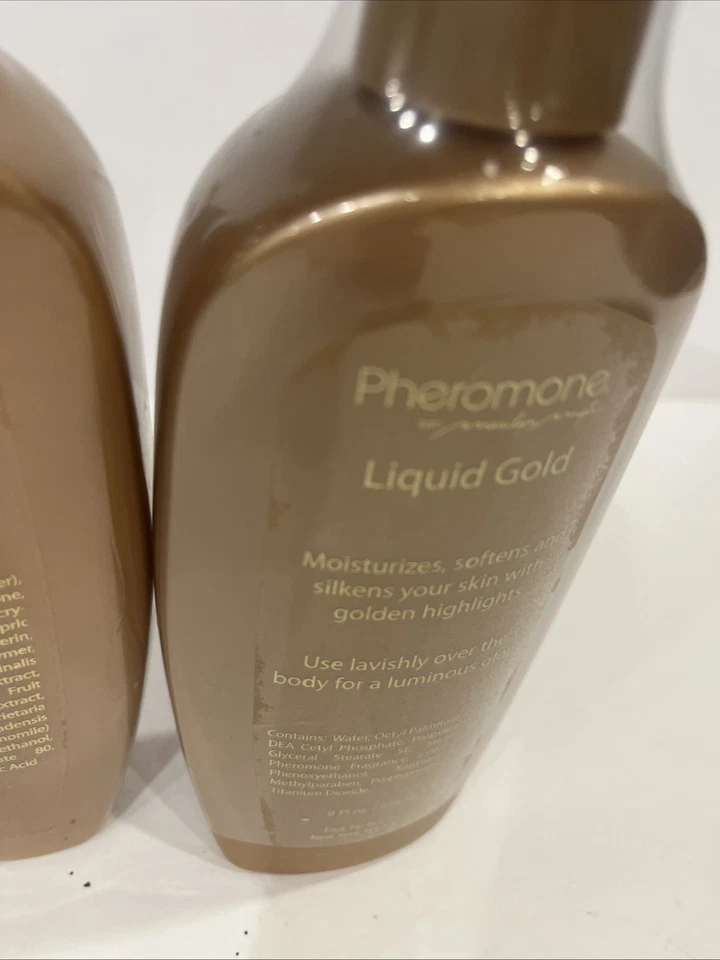 Marilyn Miglin Feromonas Loción y Baño/Ducha Gel Líquido Oro 8 OZ cada uno sellado Foto 4 de 4