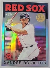 Xander Bogaerts 2021 Topps Chrome 1986 Silver Refractor #86BC-8 Boston Red Sox