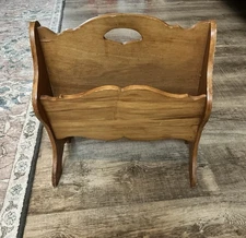 Vintage 1940’s Wood Magazine/ Record Holder MCM Dated Vintage Hand Made