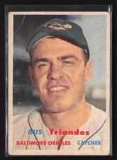 1957 Topps #156 Gus Triandos - VG- crease