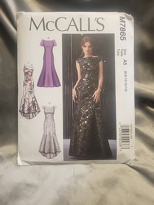 McCall's M7865 Misses' Prom/Formal Dress Sewing Pattern - Size 6-14 Uncut |  eBay