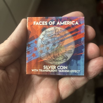 #ad 2019. 1oz Silver Liberty Eagle. Faces Of America. “Sitting Bull”. W COA On Back $99.99