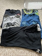 Boys Shirts And Shorts Qty 5 Under Armour And Nike Size L