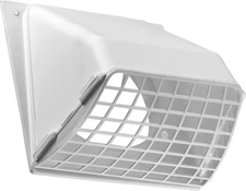 Industries 1471W Dryer Vent Hood with Removable Screen, 4 In., White - 531032
