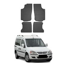 OMAC Gummi Fußmatten für Opel Combo C 2001-2011 Automatten Gummi Schwarz 4tlg