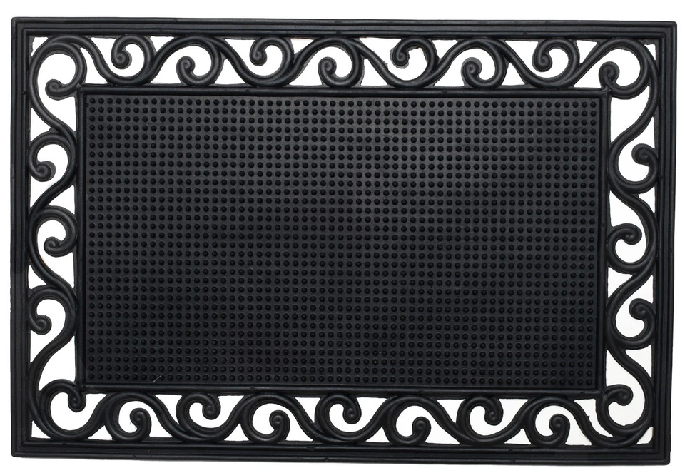Felpudo de goma relieve SVETLANA 40x60 cm negro de Jet-Line negro robusto caucho - Imagen 1 de 1