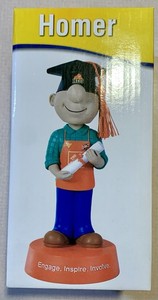 Homer Fund Home Depot University Graduation Bobblehead NIB