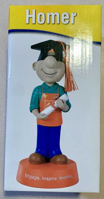 Homer Fund Home Depot University Graduation Bobblehead NIB