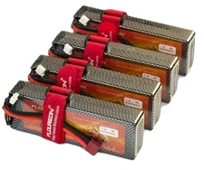 4 Pack NEW Floureon Li-Po LiPo battery Pack 7.4v 2S 5200mAh RC Drone Car Dean
