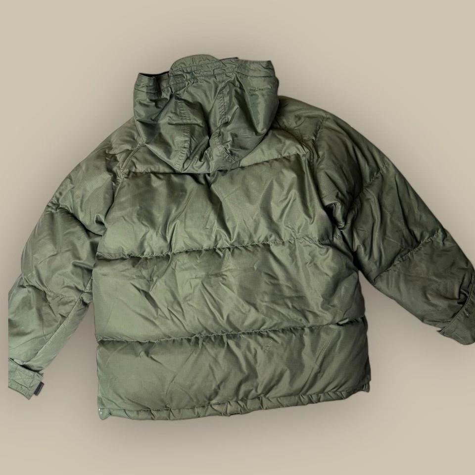 Chaqueta acolchada de colección Gap Down verde parka abrigo de nailon militar niños grandes mujeres XS Foto 2 de 4