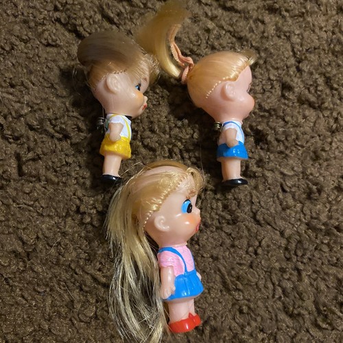 Vtg LOT 1960's Blonde Hair Girl Rubber Doll Japan Skirt PIN Liddle Kiddle Clone - Picture 13 of 13