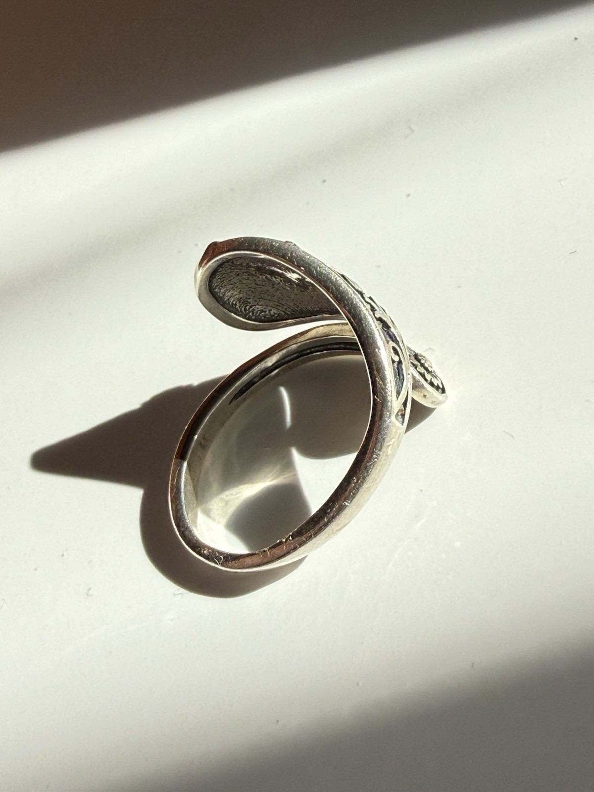 Sterling Silver Wrap Ring spoon Adjustable 4.5 -6… - image 13