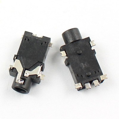 5Pcs PJ227 Female Audio Connector 2.5mm 6 Pin 6P SMT SMD Headphone Phone Jack