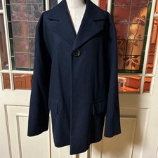 USED COMME DES GARCONS TRICOT NAVY COAT GOOD