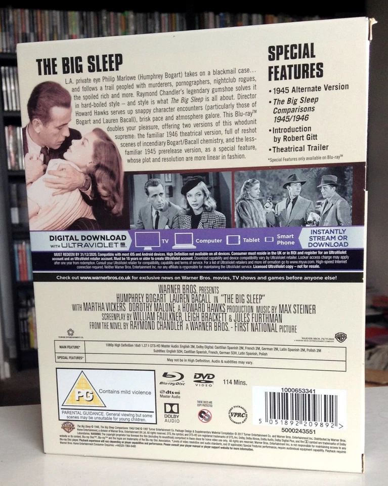The Big Sleep [HMV Premium Collection Blu-Ray] OOP, Region free, Howard Hawks - Image 2 of 3