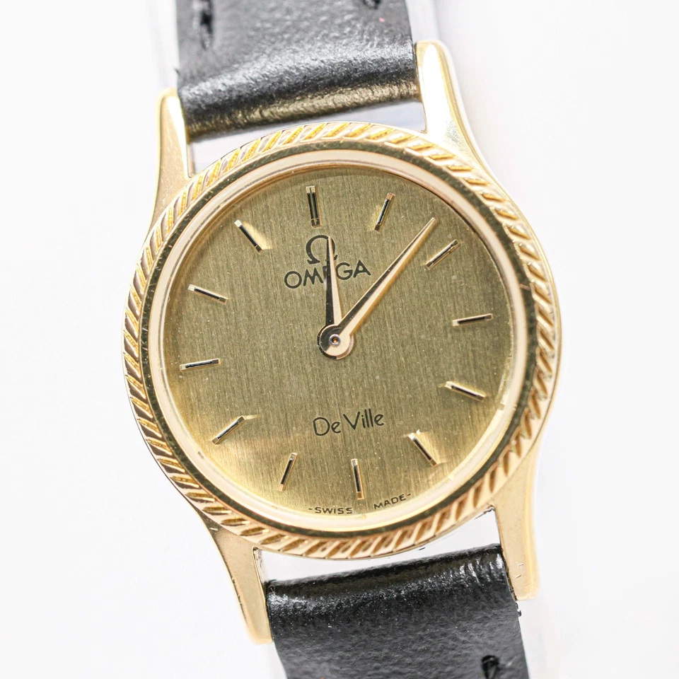 No Tariffs *NEAR MINT* Vintage 1982 OMEGA De Ville Cal.1387 Qz Push Crown Ladies - Image 3 of 4