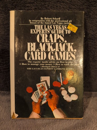 Las Vegas Experts Guide to Craps, Blackjack, Card Games Robert Scharff 1970 HC