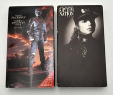 Michael & Janet Jackson VHS Lot Of 2: Video Greatest Hits HIStory Rhythm Nation
