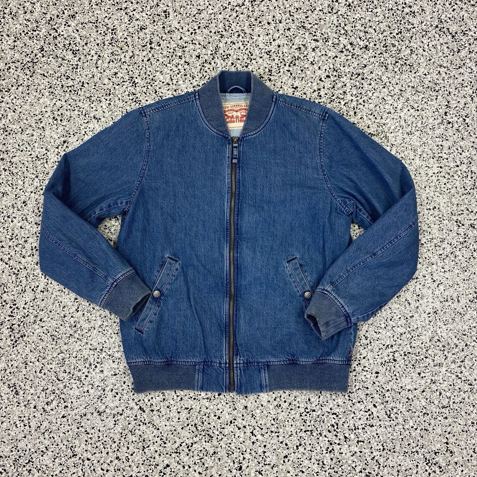 Sample Tag Levis Denim Jacket Size Medium Zip up