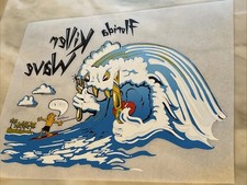 VINTAGE KILLER WAVE SURFER IRON ON TRANSFER FLORIDA 1980'S 12x9”