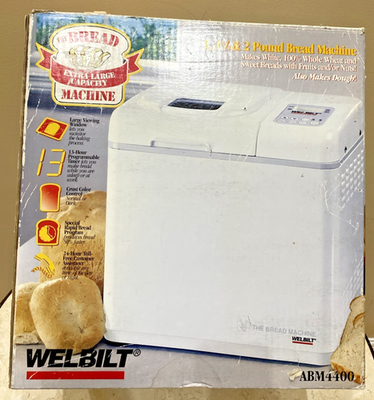 #ad WELBILT BREAD MACHINE #ABM4400 EXTRA LARGE CAPACITY 1 1.5 amp; 2 Pound Loaves $125.00