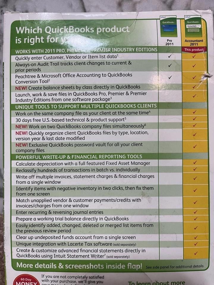 NEW INTUIT QUICKBOOKS ACCOUNTANT 2011 *EDUCATION VERSION* WINDOWS FULL RETAIL US - Image 3 of 4