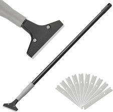 Heavy Duty 4-inch Razor Blade Floor Scraper, 45 Inch Long-Handle, Cleaning Glass