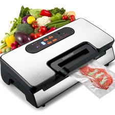 Vacuum Sealer Packaging Machine with Free 10pcs Vacuum bags for Food Sealing