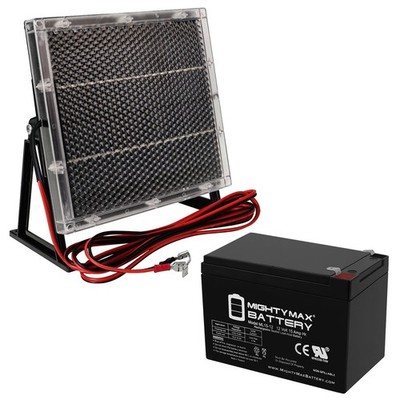 Mighty Max 12V 15AH F2 SLA Replaces E-glide Sector 9, 46 + 12V Solar Panel