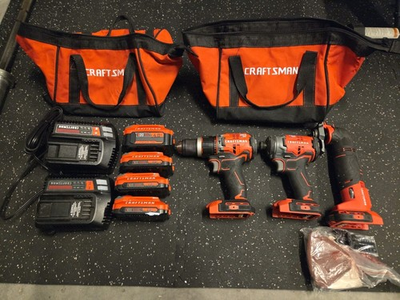 #ad Craftsman Brushless 1 2quot; Hammer Drill Impact Driver and Oscillating Saw Bundle $325.00