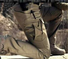 NEW MENS GRAY CARGO PANTS Sz XL Multi-Pockets