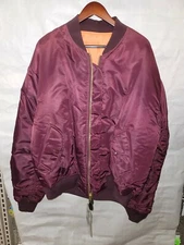 SALE!!  SEI Co. Air Force Military Reversible MA-1 Bomber Jacket Flight Coat. 3X