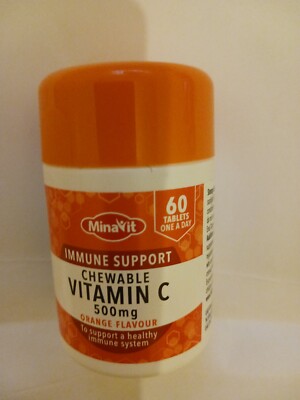 VITAMINE - C 200 mg KAUTABLETTEN MIT ORANGENGESCHMACK - AKTIV - 60 Tabs - EINMAL TÄGLICH