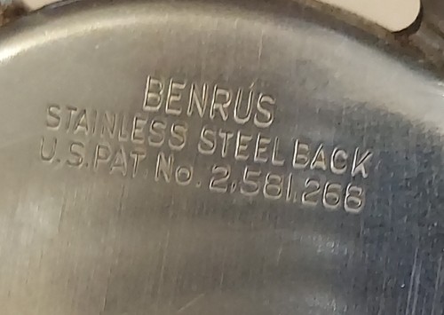 Benrus Military Day Date Stainless Steel Wrist Watch Works - Picture 6 of 9
