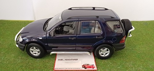 MERCEDES BENZ ML 320 bleu nuit o 1/18 MAISTO voiture 4x4 miniature de collection - Picture 3 of 9