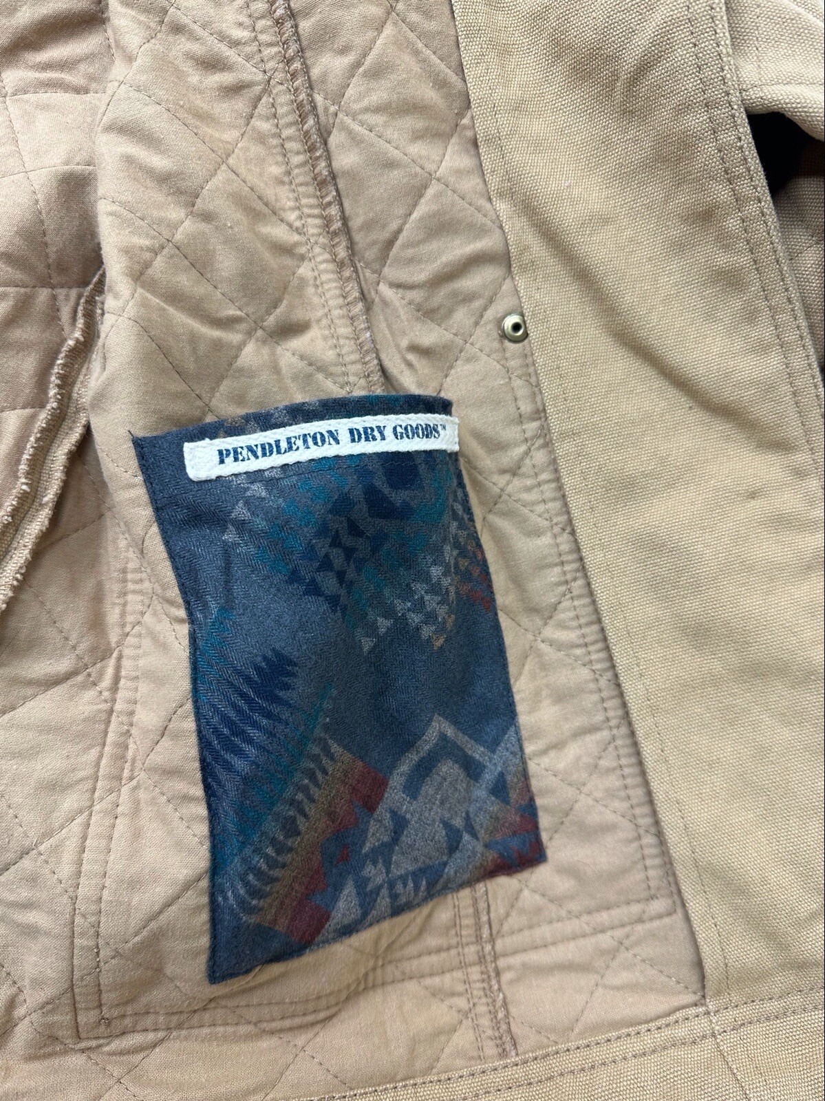 Pendleton Brown Canvas Quilted Jacket Womens Size… - image 7