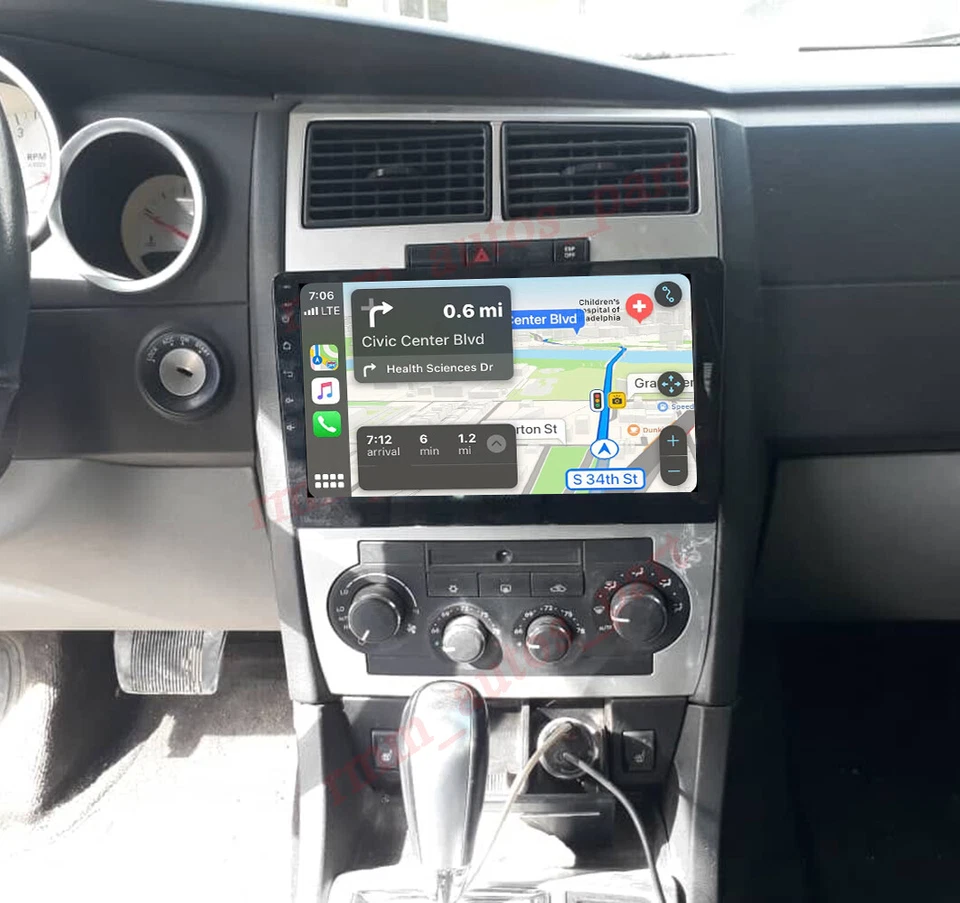 Carplay Car Radio Stereo For Dodge Charger 2008-2010 Apple Android 13 GPS NAVI - Imagem 2 de 4