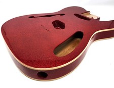 Brio 69 Telecaster Thinline SS Double Bound Alder Body Semi-Hollow Red Sparkle