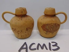 VINTAGE WOOD JUG STYLE SALT & PEPPER SHAKER MID CENTURY BLUE RIDGE PARK 
