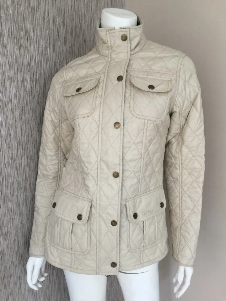 Barbour Pearl Manderston Ge quiltete Jacke Größe 8 BNWoT