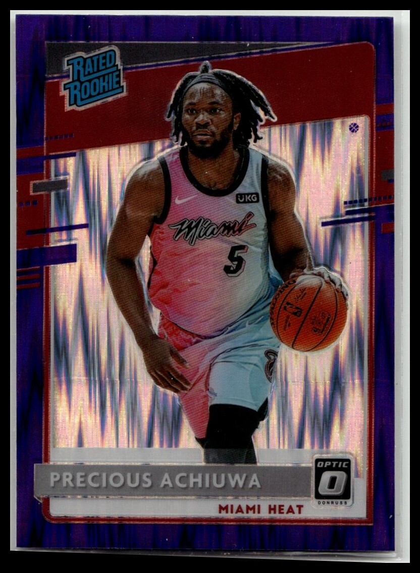2020-21 Donruss Optic #170 Precious Achiuwa Purple Pulsar