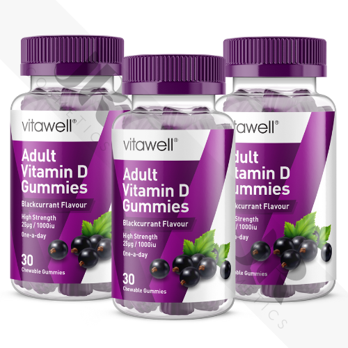 Vitawell Adult Vitamin D / Multivitamin Gummies Blackcurrant
